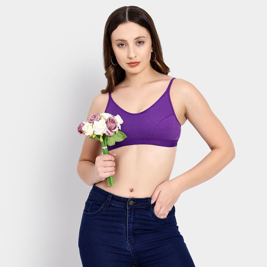Ladies' Non-Padded Bra, Purple, large image number null